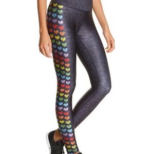 TEREZ RAINBOW HEART DENIM LEGGINGS